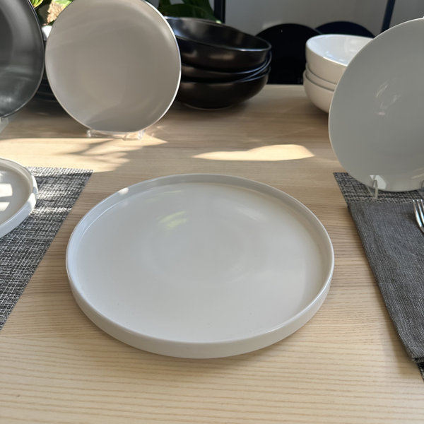 Archer Izie Stoneware Dinnerware Straight Lip Dinner Plate Set of 4